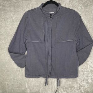 Caslon Grey Utility Jacket Medium Drawstring Hem Anorak Field Coat Nordstrom